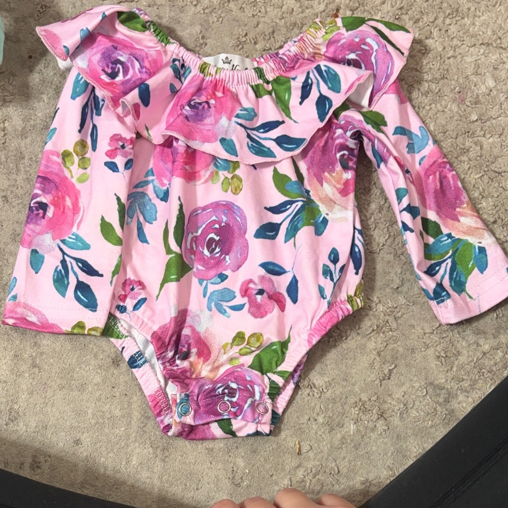 Floral Pink Kids One Piece